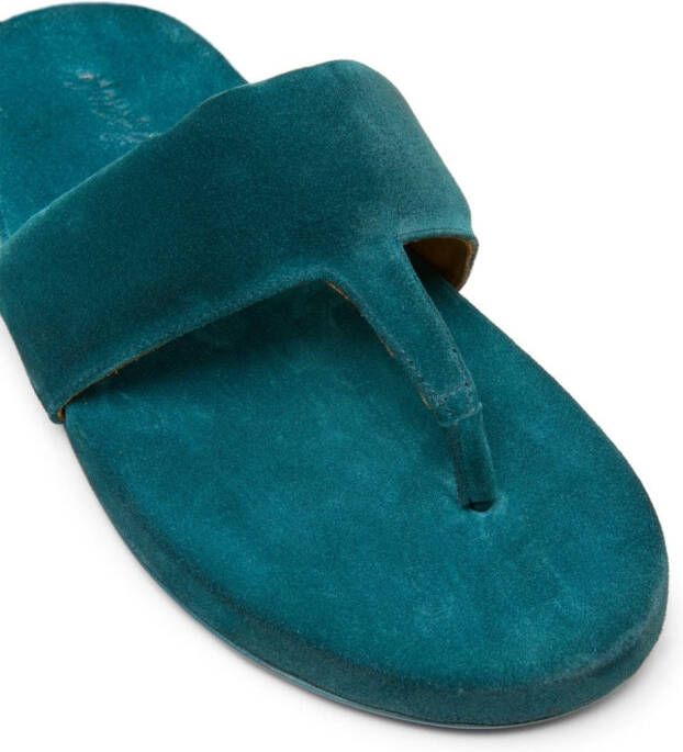 Marsèll single-strap suede flip flops Blue