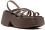 Marsèll sling-back leather sandals Brown - Thumbnail 2