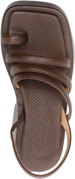 Marsèll sling-back leather sandals Brown