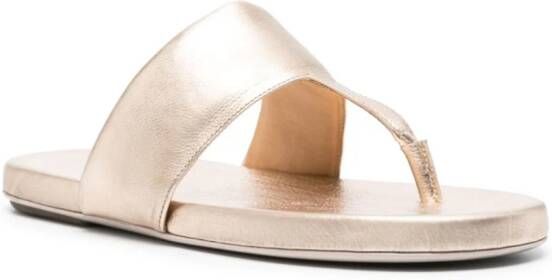 Marsèll Spanciata leather flip-flops Gold