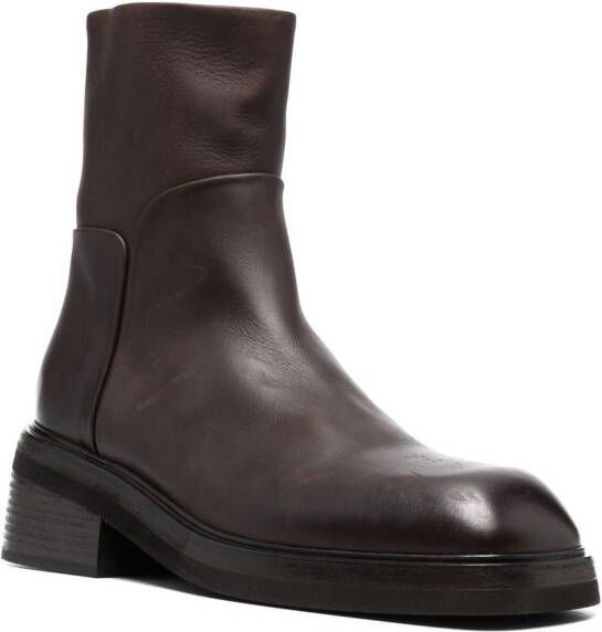 Marsèll square-toe ankle boots Brown