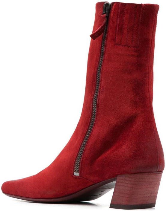 Marsèll square-toe ankle boots Red