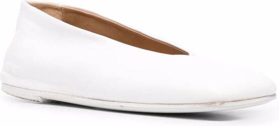 Marsèll square-toe ballerina shoes White