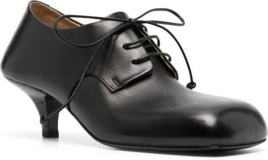 Marsèll square-toe lace-up leather pumps Black