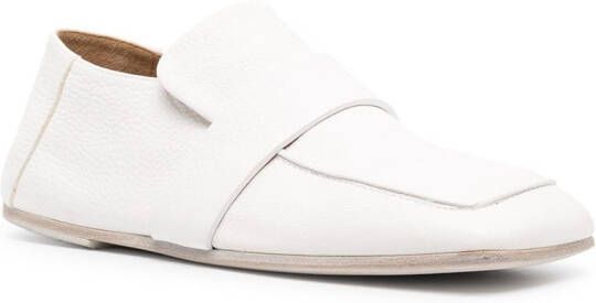 Marsèll square-toe leather loafers White