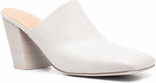 Marsèll square-toe leather mules Grey