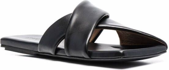 Marsèll square-toe leather sandals Black