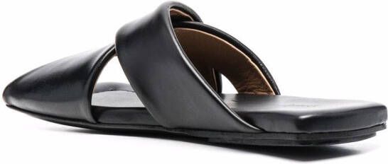 Marsèll square-toe leather sandals Black