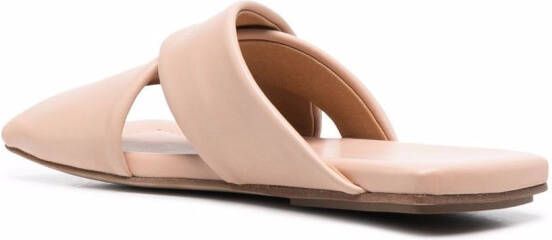 Marsèll square-toe leather sandals Neutrals