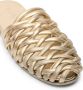 Marsèll Steccoblocco woven leather mules Gold - Thumbnail 4