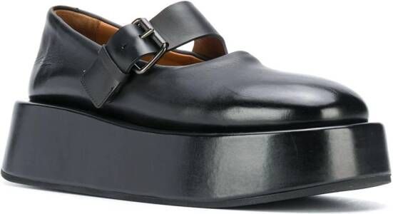 Marsèll strapped platform oxford shoes Black