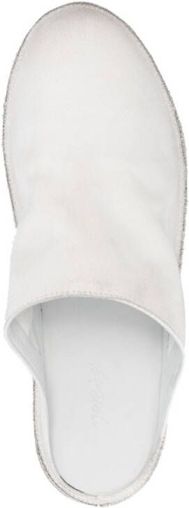 Marsèll Strasacco round-toe leather slippers White
