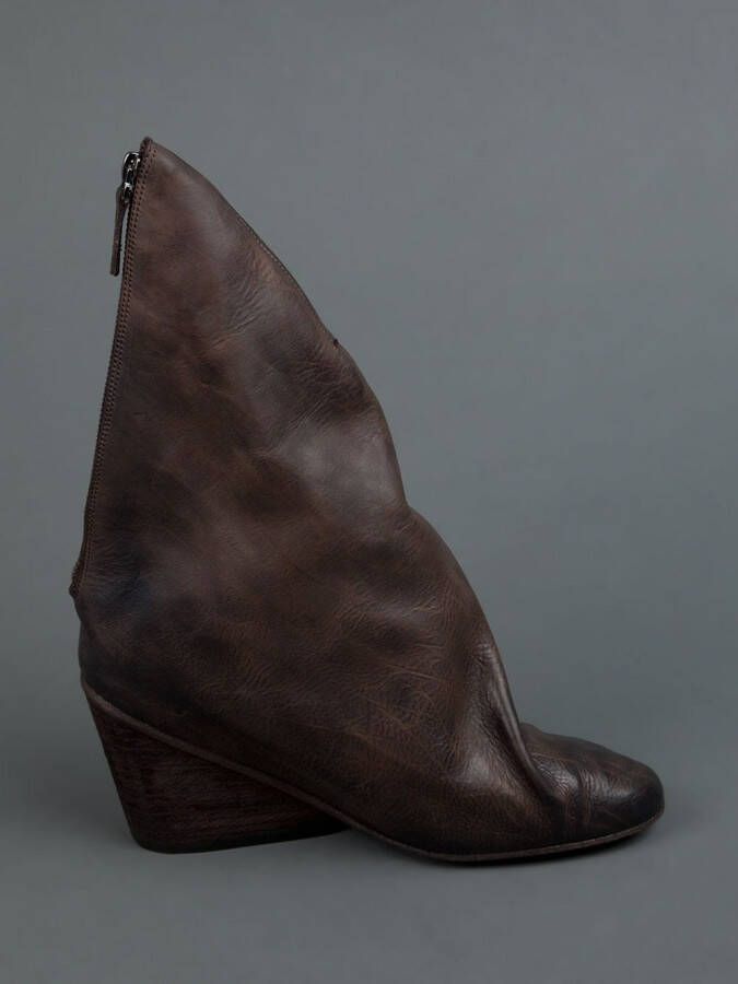Marsèll Structured wedge boot Brown