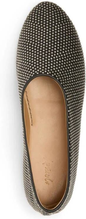 Marsèll studded leather ballerina shoes Black