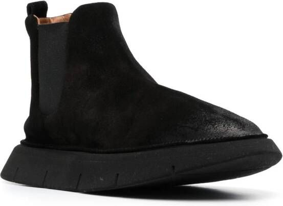 Marsèll suede round-toe slip-on boots Black