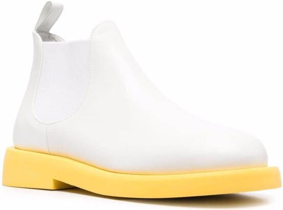 Marsèll two-tone leather ankle boots White
