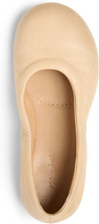 Marsèll Zerotto leather ballerina shoes Neutrals