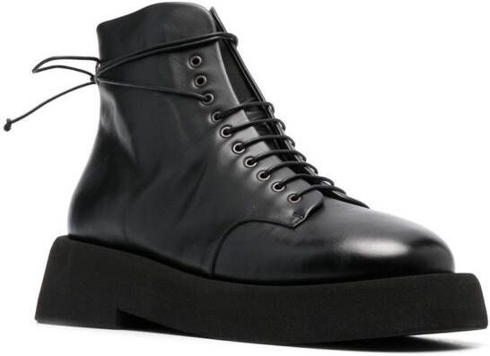 Marsèll zip-back leather ankle boots Black