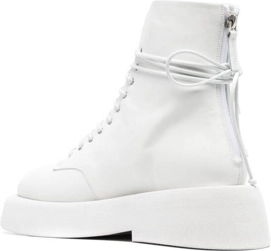 Marsèll zip-back leather ankle boots White