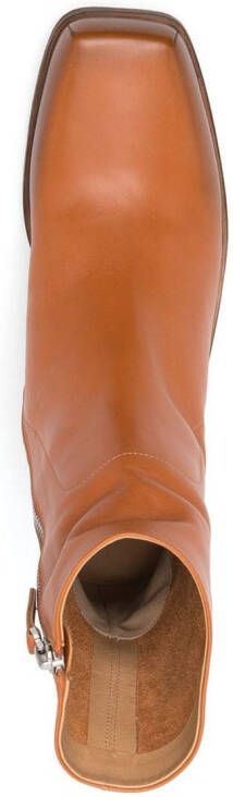 Marsèll 50mm zip-up leather boots Orange