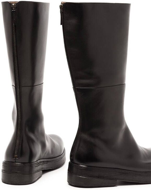 Marsèll zip-up leather boots Black