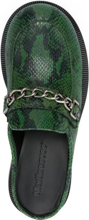 Martine Rose Bulb chain-link detailed mules Green