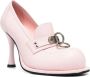 Martine Rose Bulb Toe 95mm leather pumps Pink - Thumbnail 2