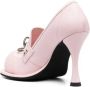 Martine Rose Bulb Toe 95mm leather pumps Pink - Thumbnail 3