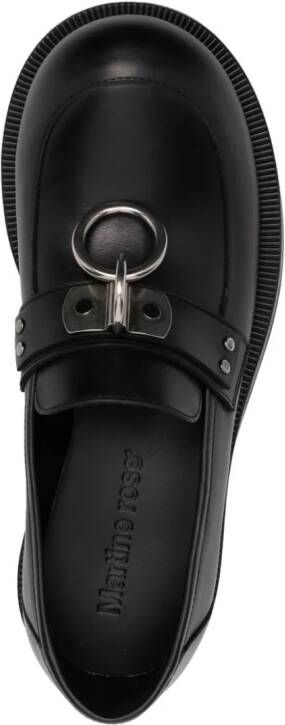 Martine Rose Bulb Toe ring-detail loafers Black