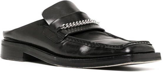 Martine Rose chain-embellished slip-on loafers Black