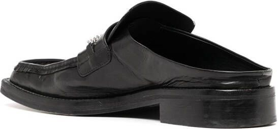 Martine Rose chain-embellished slip-on loafers Black