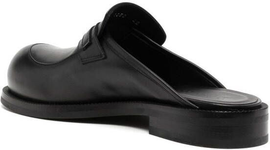 Martine Rose slip-on leather loafers Black