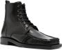 Martine Rose square-toe leather boots Black - Thumbnail 2