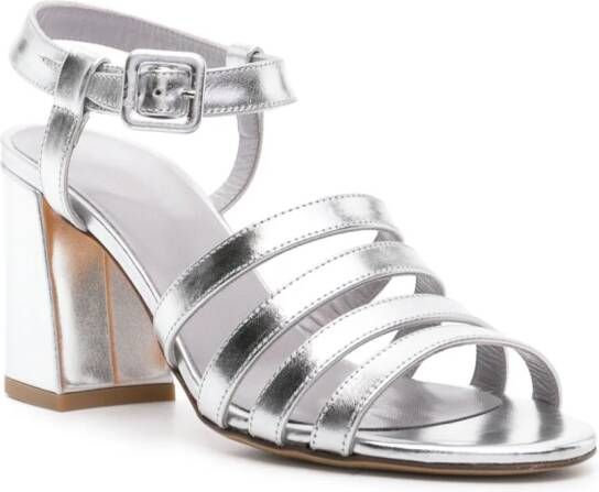 Maryam Nassir Zadeh 85mm Palm High leather sandals Silver