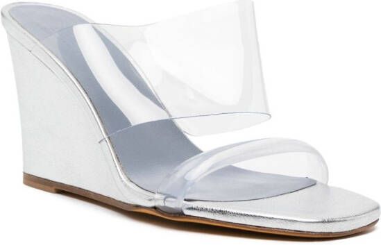 Maryam Nassir Zadeh Olympia 80mm wedge sandals Silver