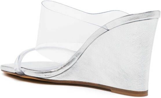 Maryam Nassir Zadeh Olympia 80mm wedge sandals Silver