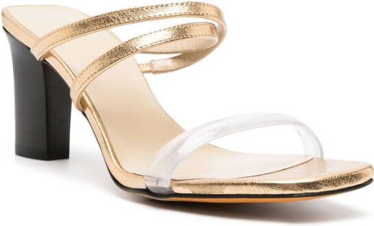 Maryam Nassir Zadeh Samantha 80 mm leather sandals Gold