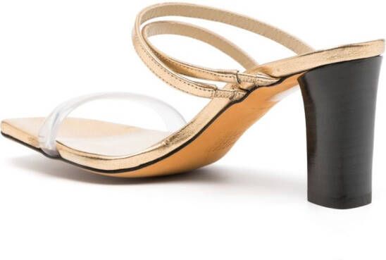 Maryam Nassir Zadeh Samantha 80 mm leather sandals Gold