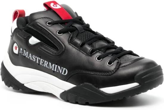 Mastermind Japan panelled leather sneakers Black