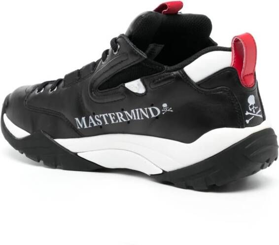 Mastermind Japan panelled leather sneakers Black