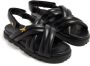 MCM crossover padded leather sandals Black - Thumbnail 2