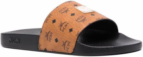 MCM logo-plaque slides Brown