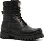MCM Visetos leather lace-up boots Black - Thumbnail 2