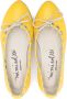 Mi Sol lace-up-detail leather ballerinas Yellow - Thumbnail 3