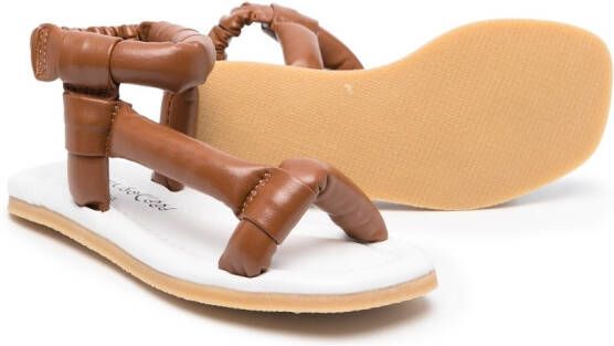 Mi Sol puffy-straps sandals Brown