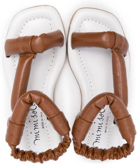 Mi Sol puffy-straps sandals Brown