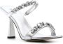 Michael Kors 101mm crystal-embellished leather sandals Silver - Thumbnail 2