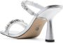 Michael Kors 101mm crystal-embellished leather sandals Silver - Thumbnail 3