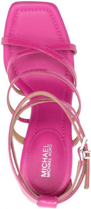 Michael Kors 105mm leather strappy sandals Pink