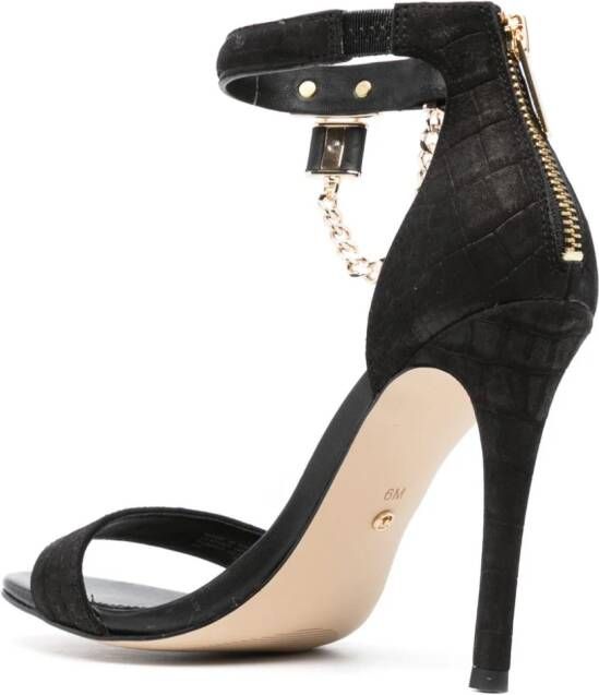 Michael Kors 110mm crocodile-effect suede sandals Black